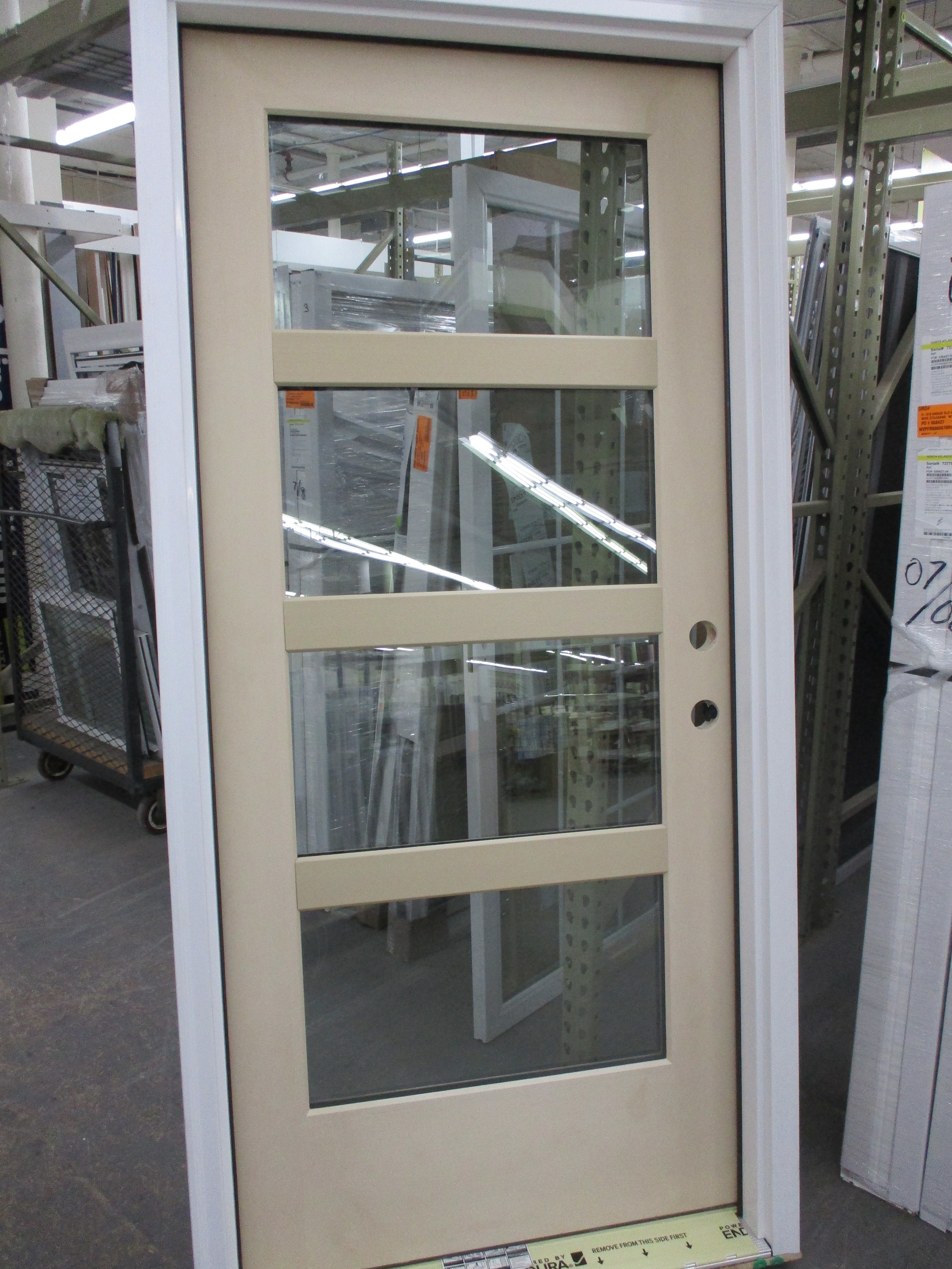 Surplus 2'8 x 6'8 Textured Fiberglass Door with Clear Oval Glass –  Remodelers Outlet