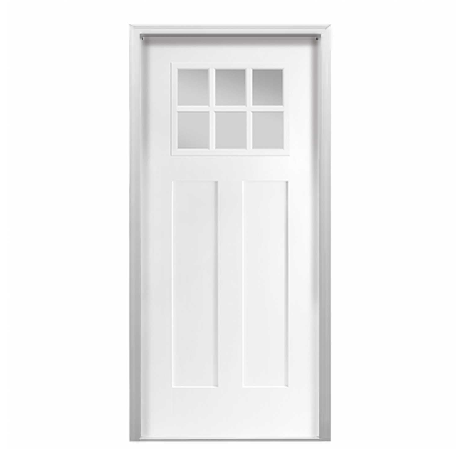 Craftsman Smooth Fiberglass Prehung Exterior Door, image size:1500x1500