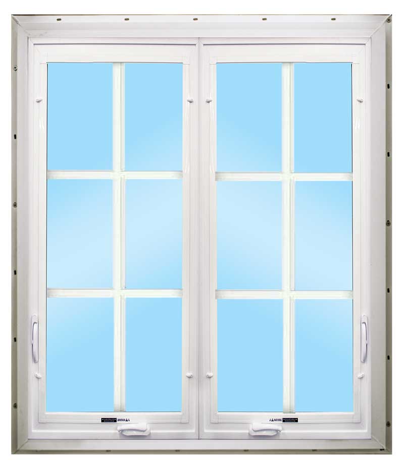 Crystal Double Casement Window with Grids