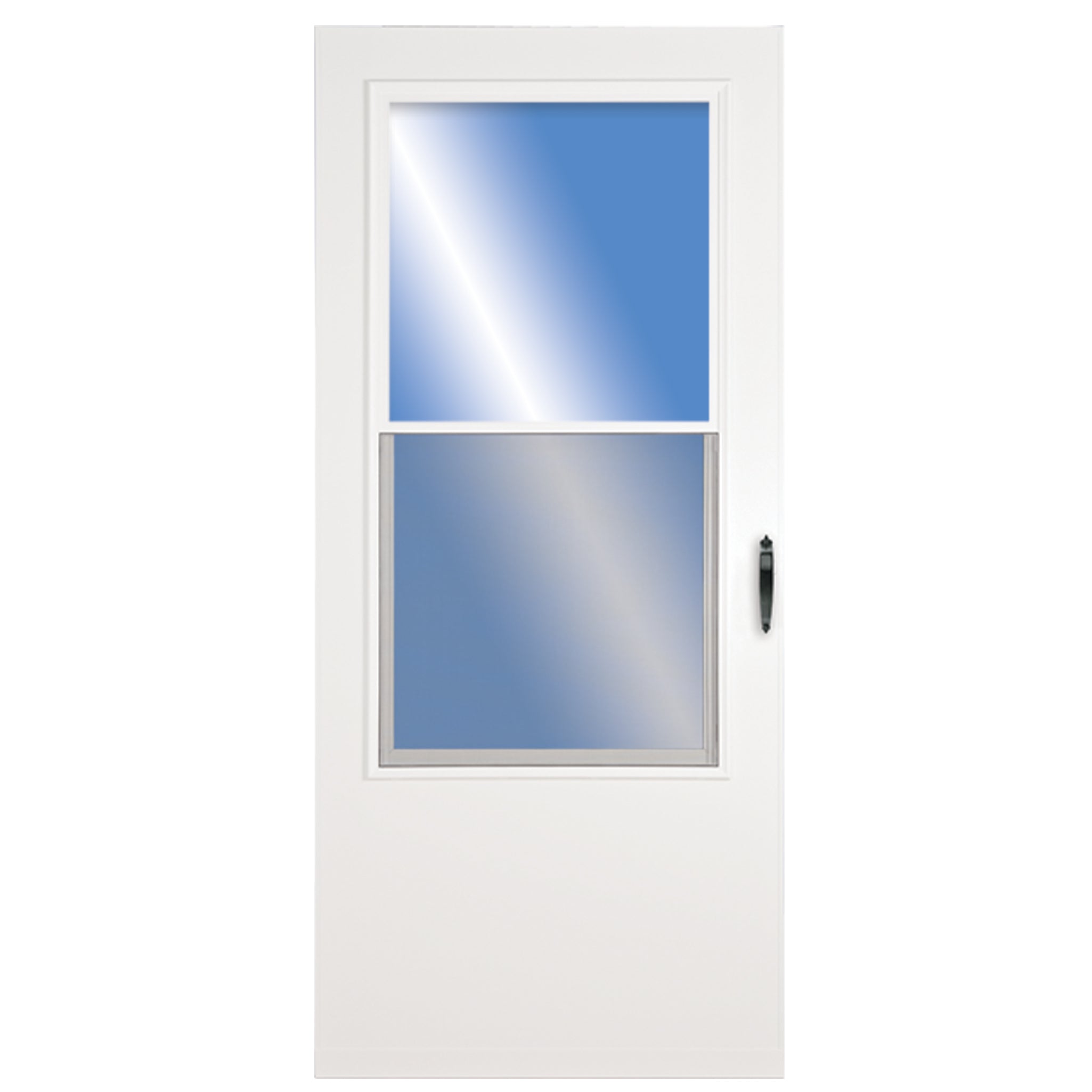 Larson White Vinyl Wood Core Storm Door – Remodelers Outlet
