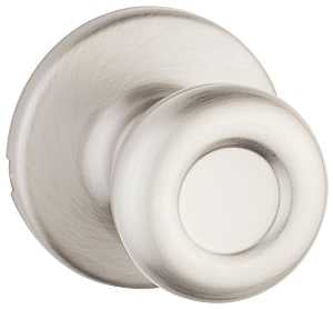 Kwikset 488T-15 CP Dummy Door Knob, 1-7/8 in Dia Knob, Satin