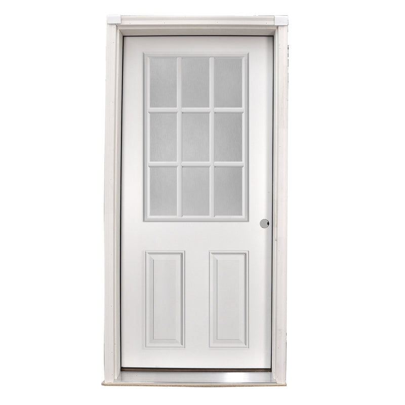 SPECIAL 3/0 x 6/8 Smooth Fiberglass 9-Lite Door