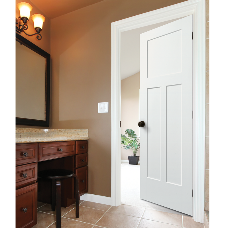 C35 3-Panel MDF Prehung Interior Door