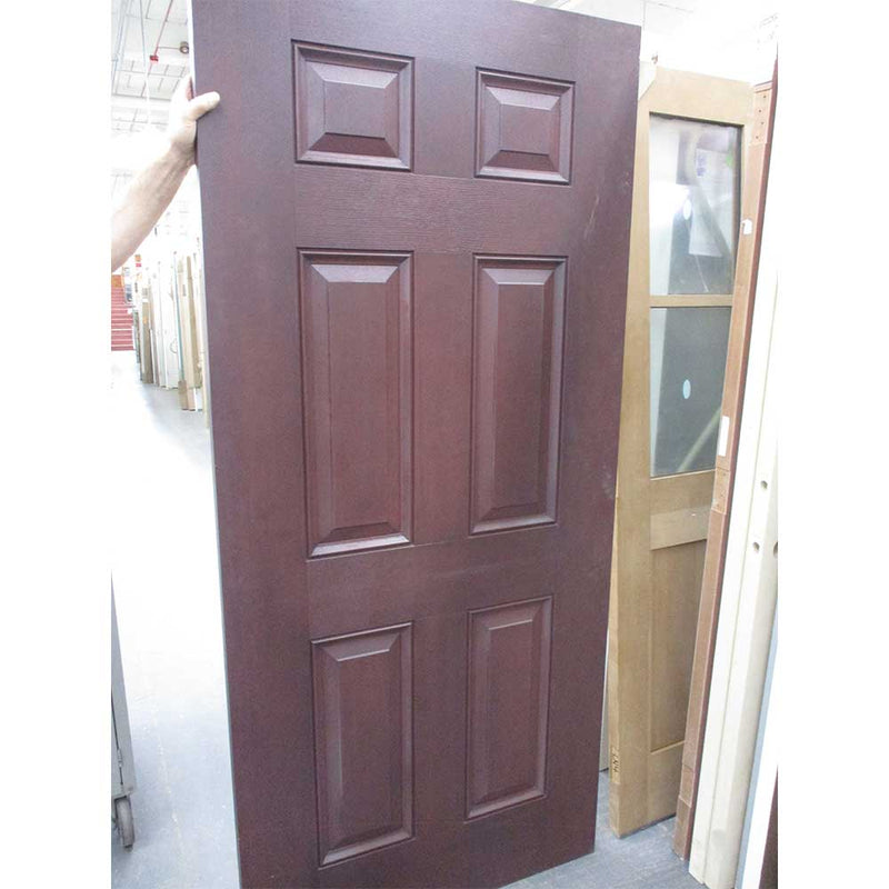 Surplus 3/0 x 6/8 6-Panel Fiberglass Door, Prefinished