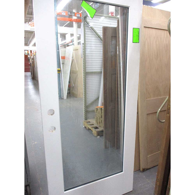 Surplus Flush Glazed Full-Lite Exterior Door Slab, Prefinished