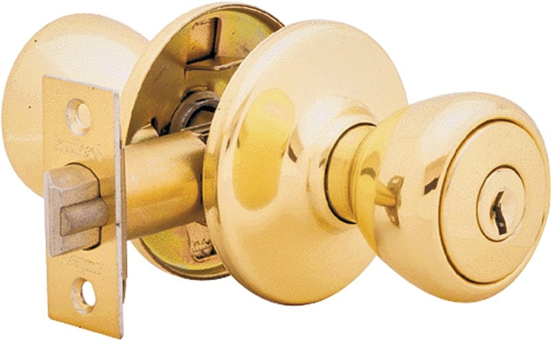 Kwikset 400T3CP6K6 Keyed Entry Knob, Polished Brass