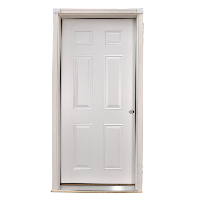 6 Panel - 90 Minute - Smooth Exterior Steel Door