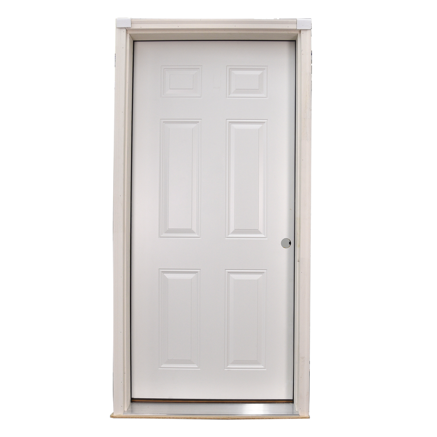6 Panel Belleville Smooth Fiberglass Prehung Doors with Casing