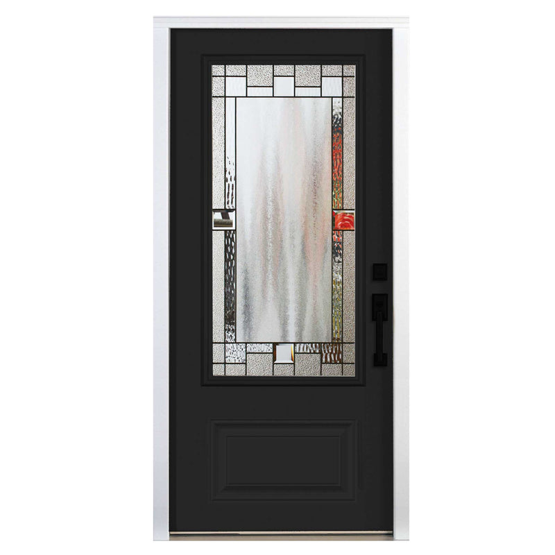 Exterior Steel Door with 3/4 Lite Portrait Glass